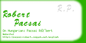 robert pacsai business card